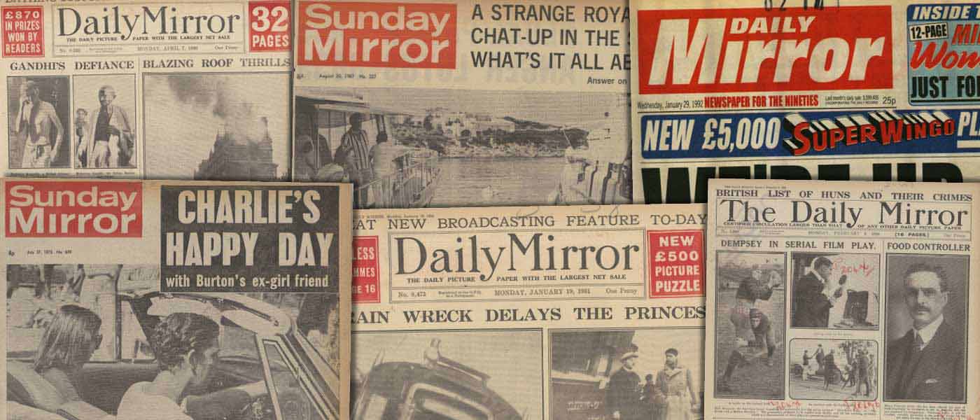Various source media, <i>The Mirror Historical Archive, 1903-2000</i>!''