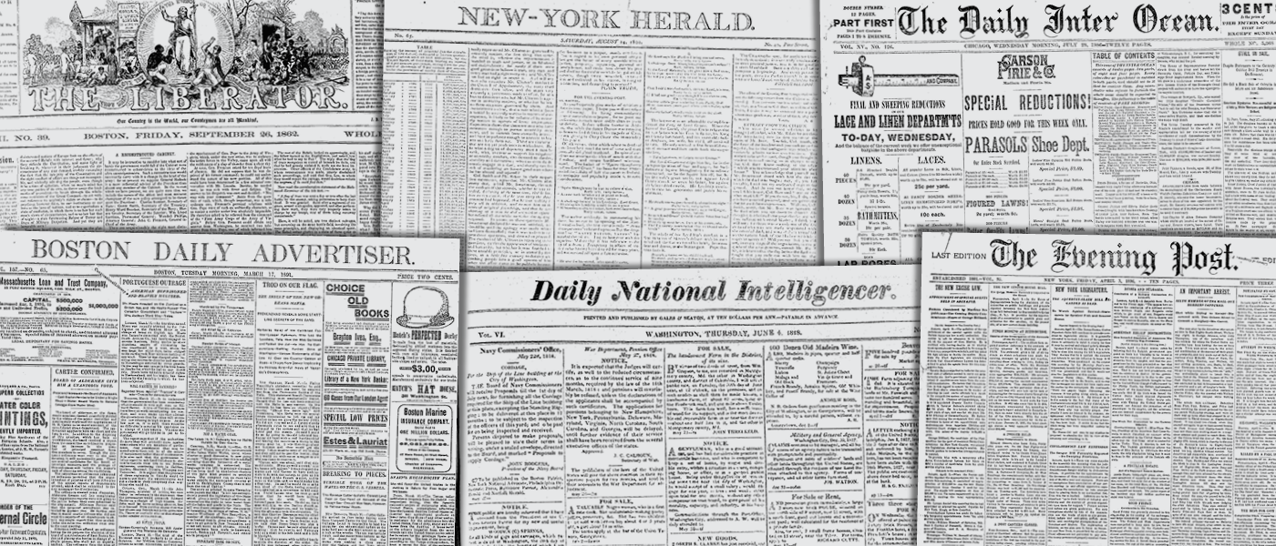 Nineteenth Century U.S. Newspapers!''