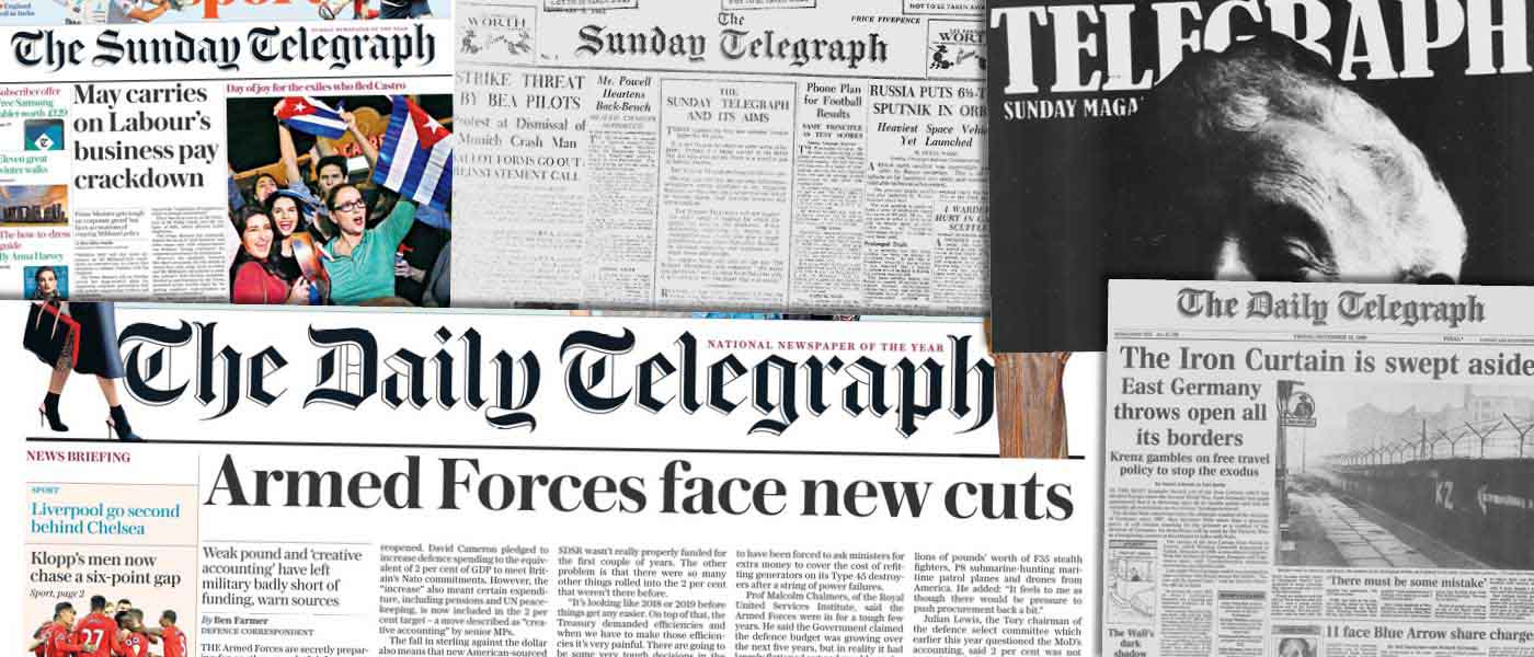 The Telegraph Historical Archive, 1855–2016!''