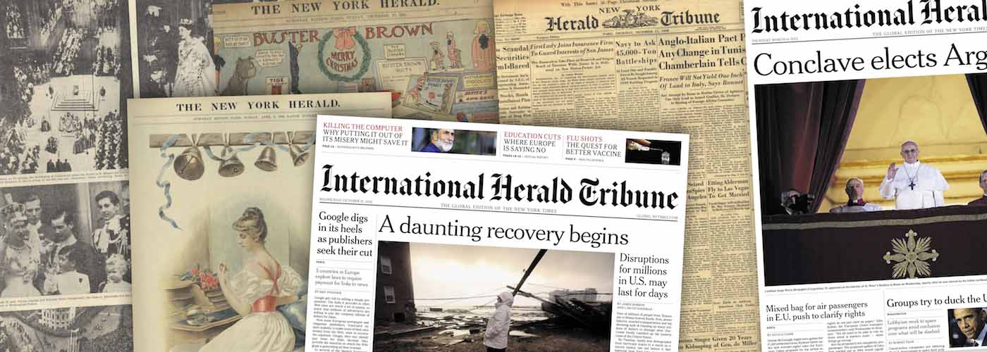 International Herald Tribune Historical Archive, 1887-2013!''