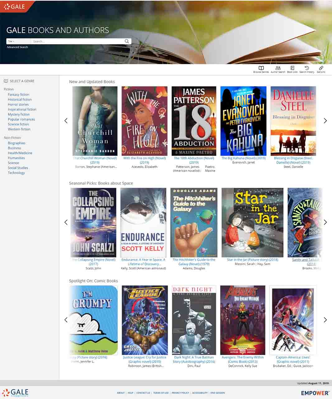 Gale Books and Authors Home Page