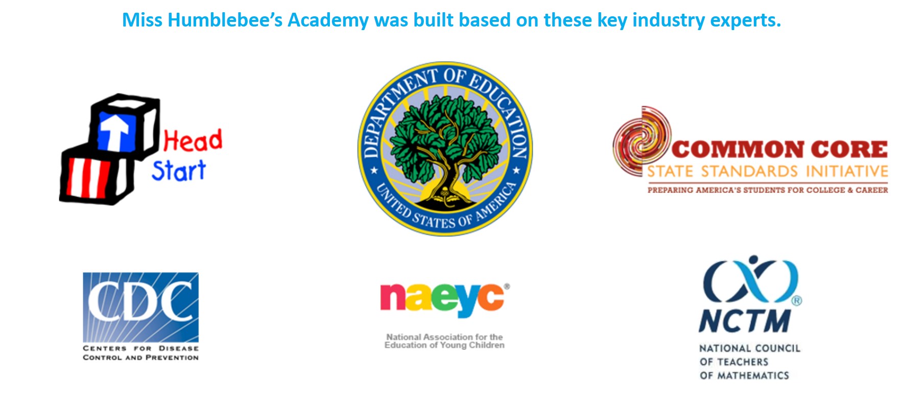 The program presents learning concepts based on guidelines from these organizations.