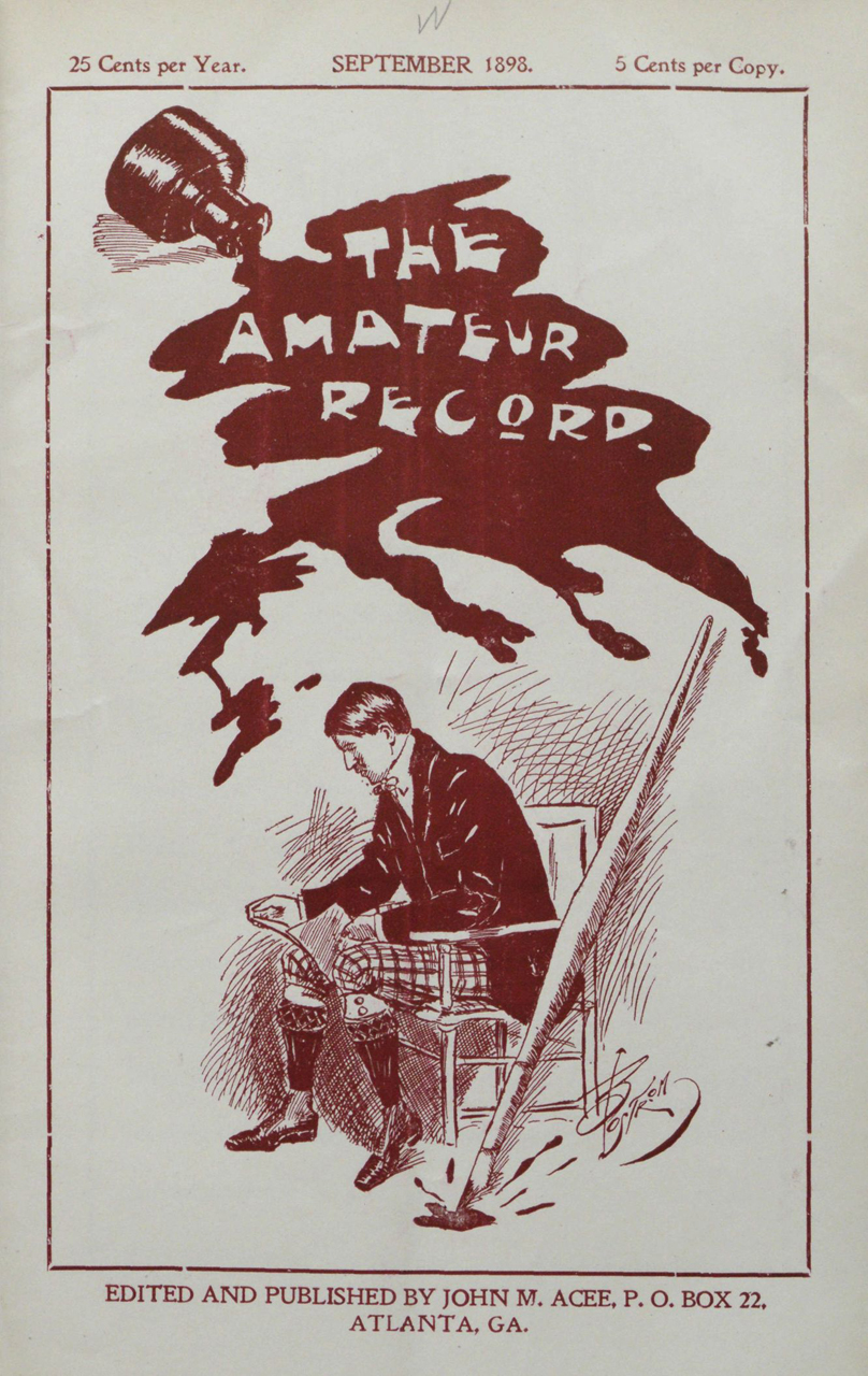 名为《The Amateur Record》的业余出版物，该档案库中收录的很多出版物都拥有复杂且有趣的插图。